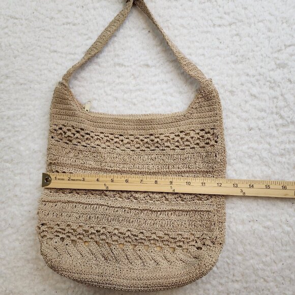 Vintage Cappelli Macrame Crochet Lace Purse Handbag Shoulder Boho Coastal - Picture 2 of 8